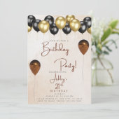 uitnodiging op geboortedag (Staand voorkant)