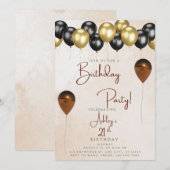 uitnodiging op geboortedag (Voorkant / Achterkant)