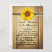 Uitnodiging op grond van de Country Sunflower Post (Voorkant)