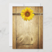 Uitnodiging op grond van de Country Sunflower Post (Achterkant)