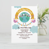 Uitnodiging op het Earth Day Festival (Staand voorkant)