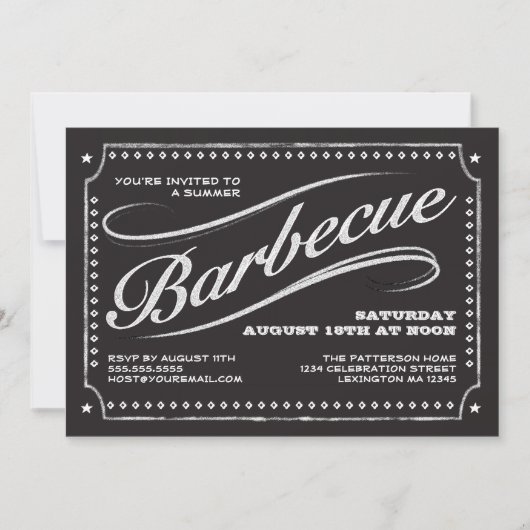 Uitnodiging op het gebied van barbecues (Voorkant)