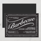 Uitnodiging op het gebied van barbecues (Voorkant / Achterkant)