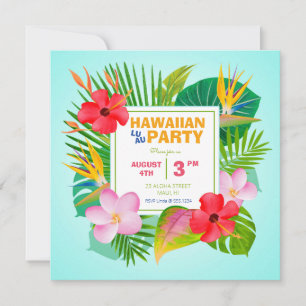 Uitnodiging op het Luau-plein Hawaiian