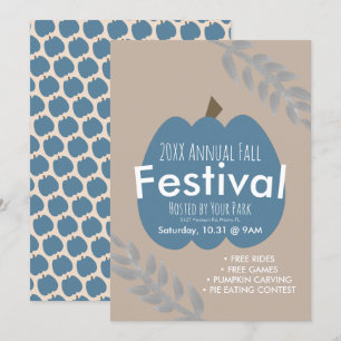 Uitnodiging op jaarbasis Herfst Festival Pumpkin B