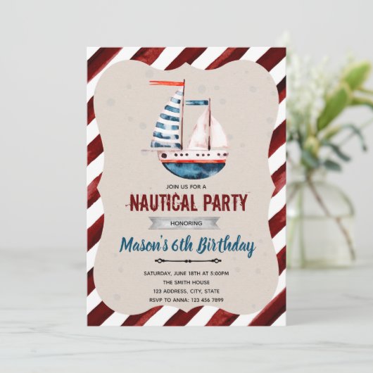 Uitnodiging op jaardag (Staand voorkant)