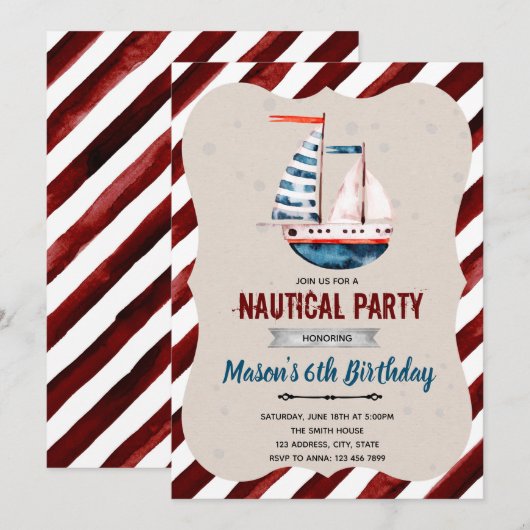 Uitnodiging op jaardag (Voorkant / Achterkant)