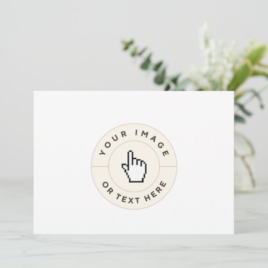 Uitnodiging - op maat (afbeelding/tekst toevoegen) (Staand voorkant)