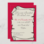 Uitnodiging op perkamentpapier (Voorkant / Achterkant)