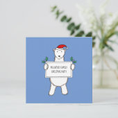 Uitnodiging op persoonlijke Beer voor kerstfeestda (Staand voorkant)