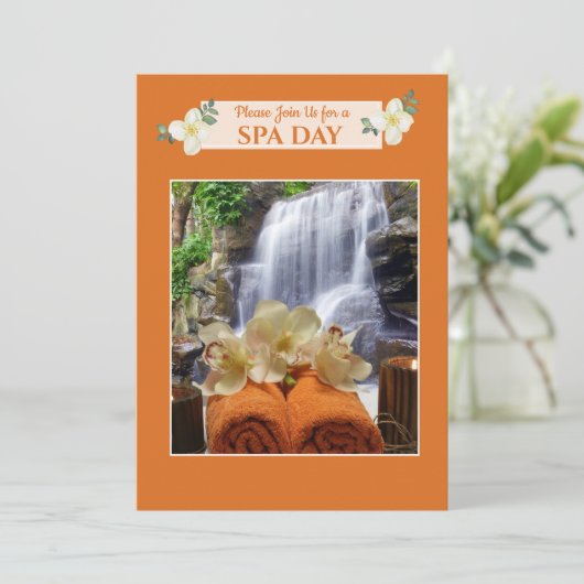 Uitnodiging op Spa Day (Staand voorkant)