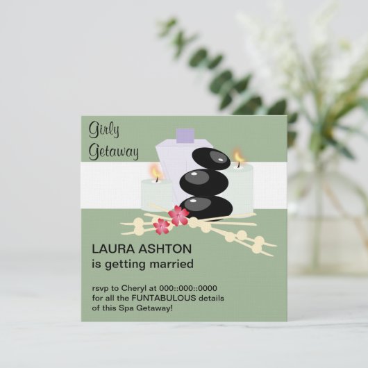 Uitnodiging op Spa Day (Staand voorkant)