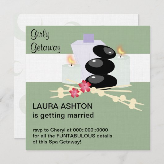 Uitnodiging op Spa Day (Voorkant / Achterkant)