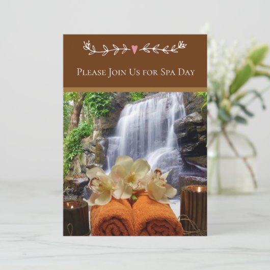 Uitnodiging op Spa Day (Staand voorkant)