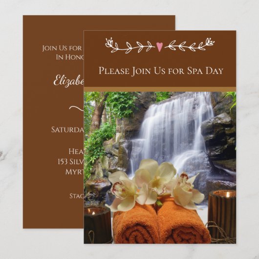 Uitnodiging op Spa Day (Voorkant / Achterkant)