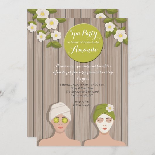 Uitnodiging op Spa Day (Voorkant / Achterkant)