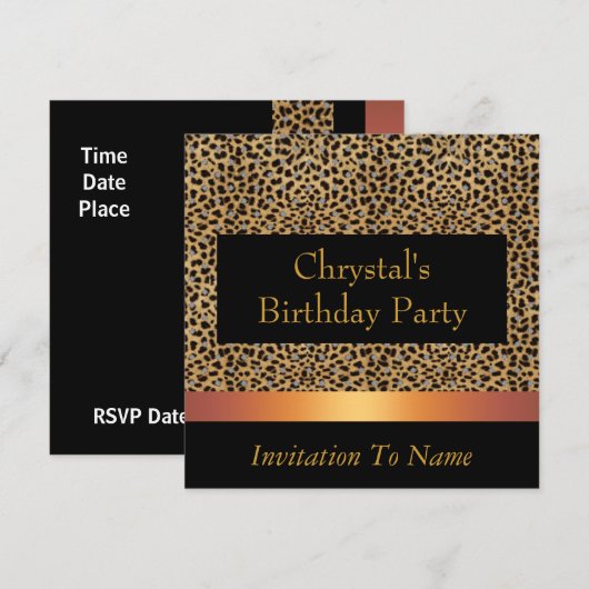 Uitnodiging op uitnodiging op dag (Voorkant / Achterkant)