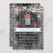 Uitnodiging op uitnodiging van Rustic Mason Jar Br (Voorkant / Achterkant)