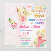Uitnodiging op verjaardag prinses - Koninklijke ui (Voorkant / Achterkant)