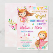 Uitnodiging op verjaardag prinses - Koninklijke ui (Voorkant / Achterkant)