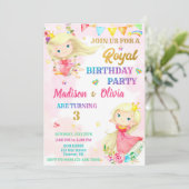 Uitnodiging op verjaardag prinses - Koninklijke ui (Staand voorkant)