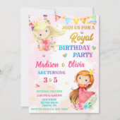 Uitnodiging op verjaardag prinses - Koninklijke ui (Voorkant)