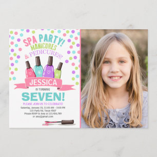Uitnodiging op verjaardag van spa Manicures Salon