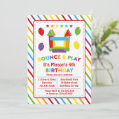 Uitnodiging op verjaardagsfeest (Staand voorkant)