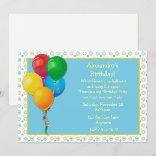 Uitnodiging op zaterdag (Voorkant / Achterkant)