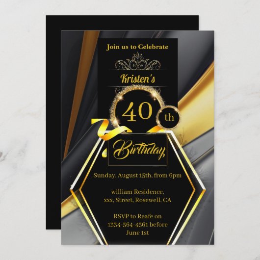 uitnodiging op zaterdag (Voorkant / Achterkant)