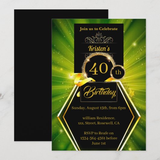 uitnodiging op zaterdag (Voorkant / Achterkant)