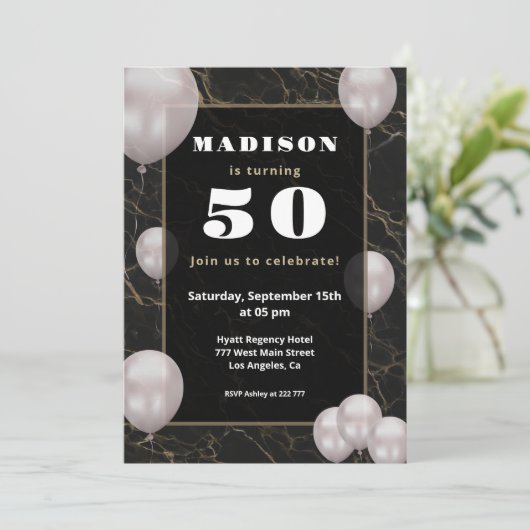 Uitnodiging op zaterdag (Staand voorkant)