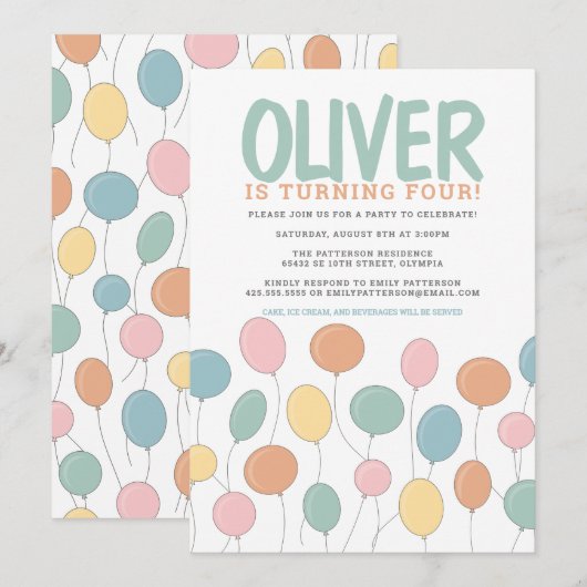 Uitnodiging op zaterdag (Voorkant / Achterkant)