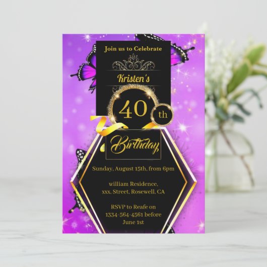 uitnodiging op zaterdag (Staand voorkant)