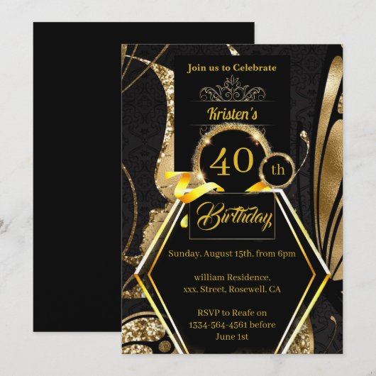 uitnodiging op zaterdag (Voorkant / Achterkant)