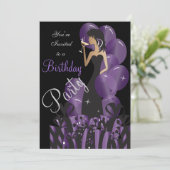 Uitnodiging op zaterdag, Classy Girl's Party (Staand voorkant)