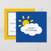 Uitnodiging op zaterdag en zondag voor gepersonali (Voorkant / Achterkant)