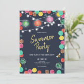 Uitnodiging op zomerfeestdag (Staand voorkant)