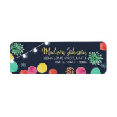 Uitnodiging op zomerfeestdag etiket (Voorkant)