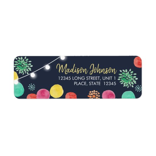 Uitnodiging op zomerfeestdag etiket (Voorkant)