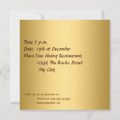 Uitnodiging op zondag Alle gelegenheden Goud (Achterkant)