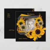 Uitnodiging op zondag Foto Zonnebloem Lijst (Voorkant / Achterkant)