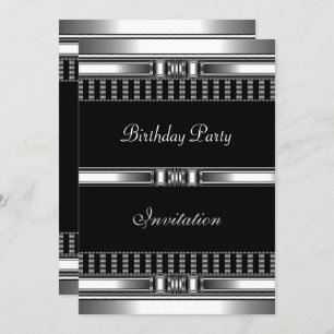 Uitnodiging op zondag Silver op Black Chrome