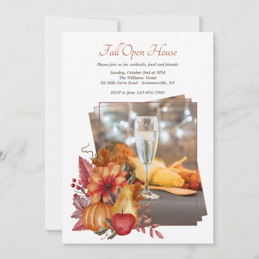 Uitnodiging Open Huis Herfst Impressie Foto's (Voorkant)