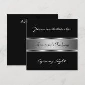Uitnodiging Openingsavond Zwart Zilver (Voorkant / Achterkant)