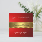 Uitnodiging openingsnacht Rood Goud (Staand voorkant)