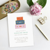 Uitnodiging oranje blauw roze afscheidsfeestje