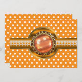 Uitnodiging Oranje juwelen partij (Voorkant / Achterkant)