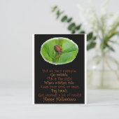 Uitnodiging Oranje partij van Brown Araneus Hallow (Staand voorkant)