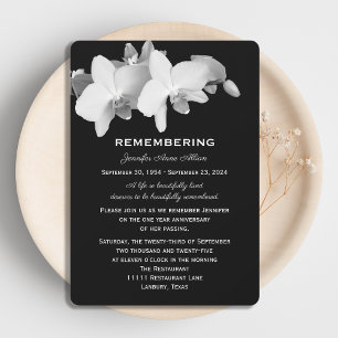Uitnodiging orchidee sterfdagviering